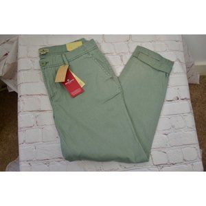NWT WOOLRICH 6 Sunday Chino Pants light olive green vintage ankle high rise h2